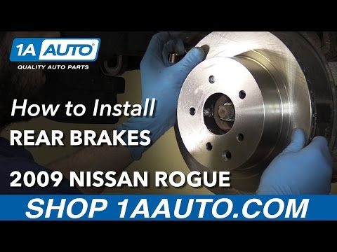 How to Install Replace Rear Brake Pads Rotors 2008-15 Nissan Rogue