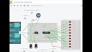tinkercad homeschool lab 6 555 and 4017 sequential LEDs