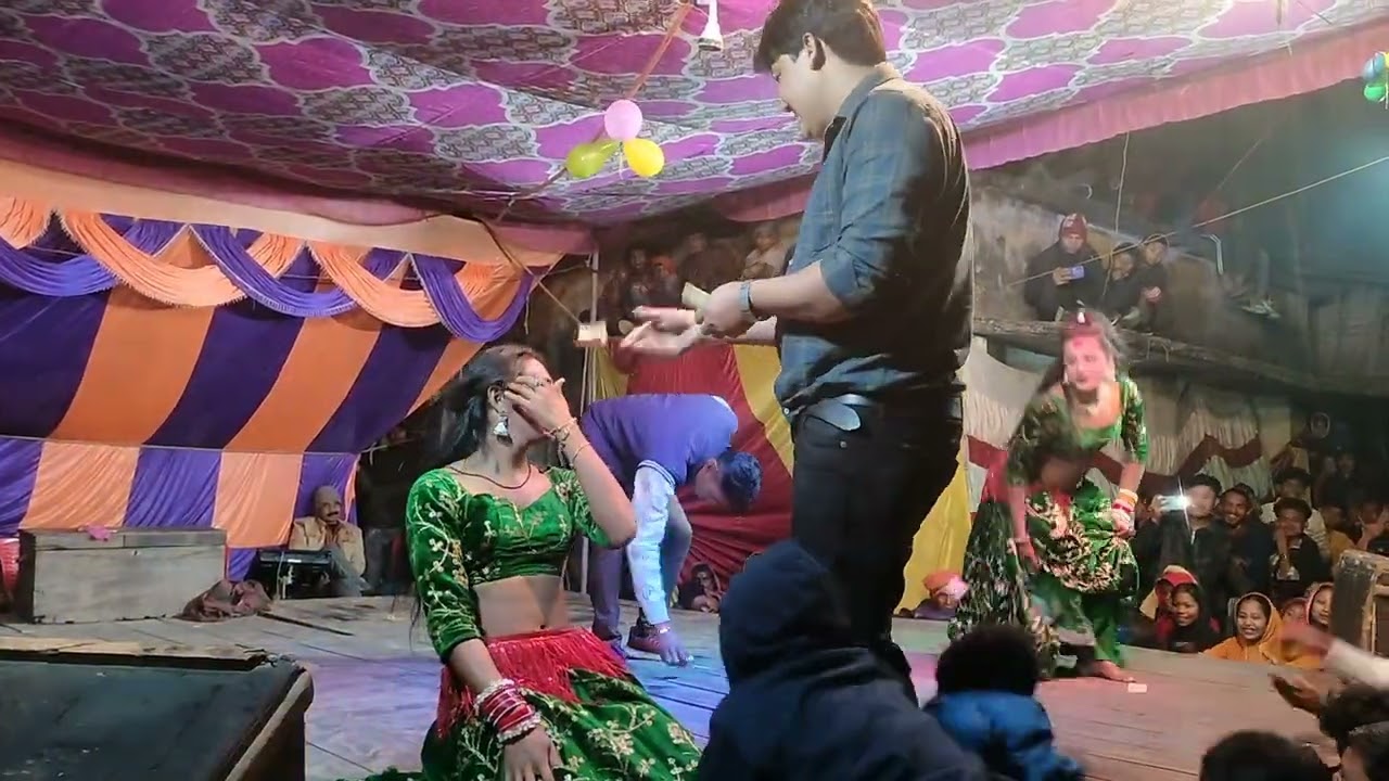 #song Rat meri Dhinchak Lad gai - पारस पकड़ी बाजार 1 नाच पार्टी @ दो खूब सूरत हिसीना ke dance 