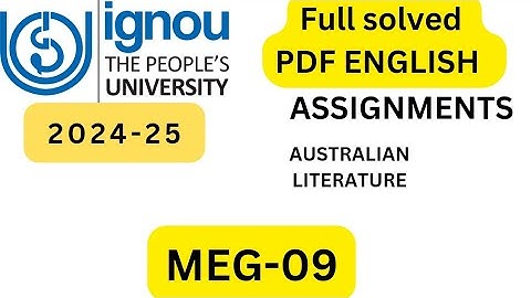 MEG-09 SOLVED ASSIGNMENT 2024-25
