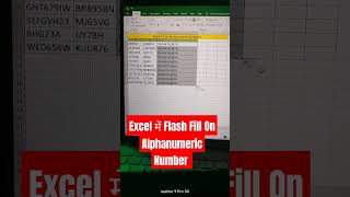 Excel Me Flash Fill On Alphanumeric Number!!#shorts #ytshorts #bhagattechs #excel