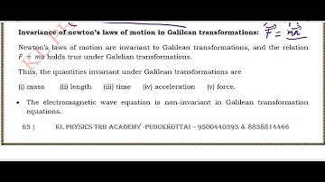 PGTRB PHYSICS-GALILIAN, LORENTZ TRANSFORMATION, LENGTH CONTRACTION