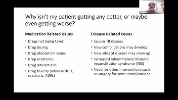 TB 101 Series 2023: Session 11 - Monitoring Patients During TB Therapy