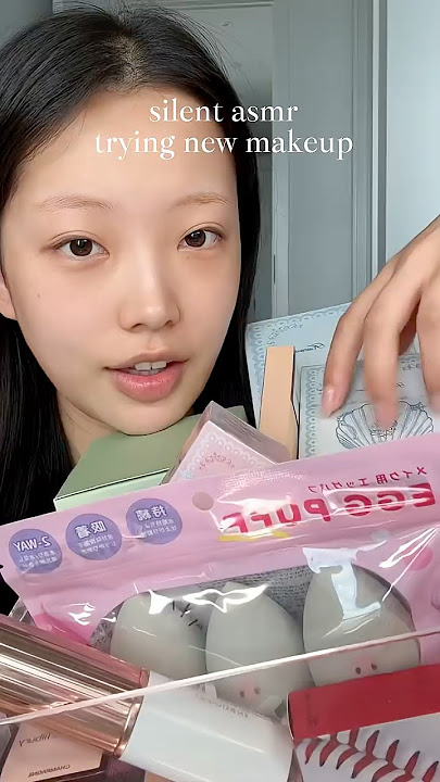 Try new Korean and Chinese makeup with me!! #makeup #koreanmakeup #chinesemakeup #grwm #asmr