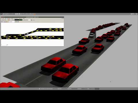 An hybrid simulation tool for autonomous cars in very high traffic scenarios