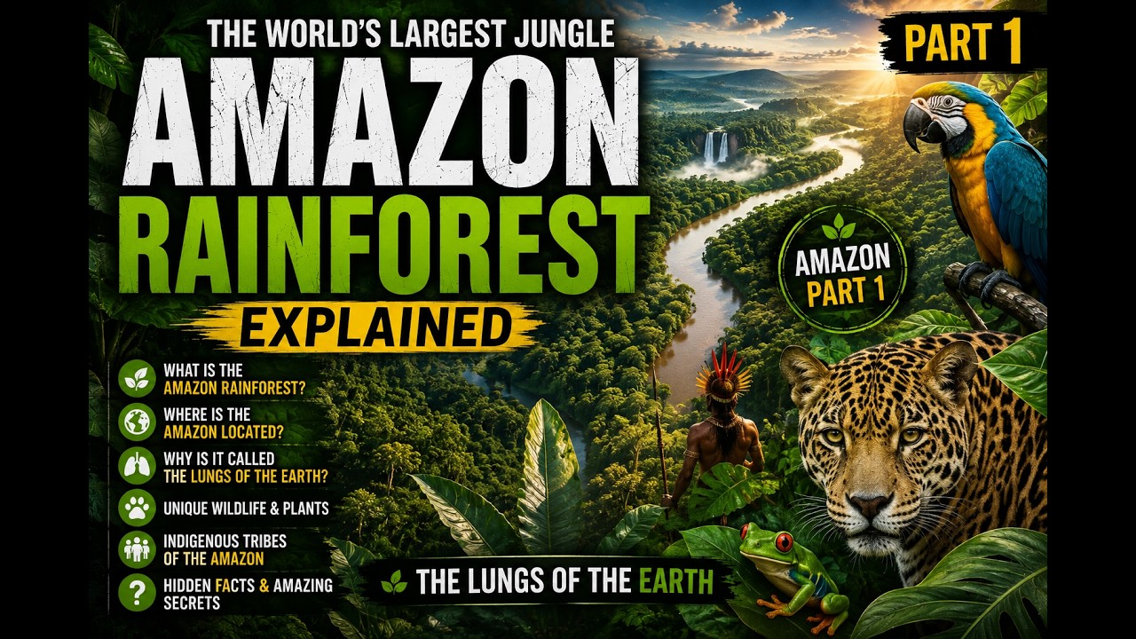 🌿 Amazon Rainforest Explained (Part 1) | The World's Largest Jungle | Hidden Secrets & Amazing Facts