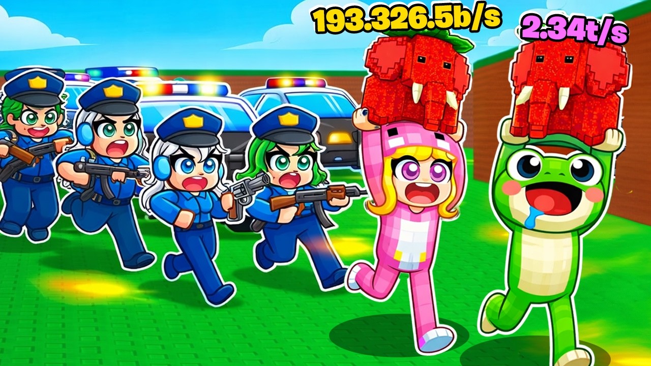 UCIEKAMY PRZED POLICJĄ z BRAINROT w Roblox!