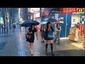 【4K HDR】8 Hours Heavy Rain ASMR | Walk in Shinjuku(新宿)Tokyo Japan | Rain sounds for sleeping