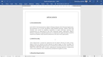 Noise Cancellation using Adaptive Filtering || A Technical Report.