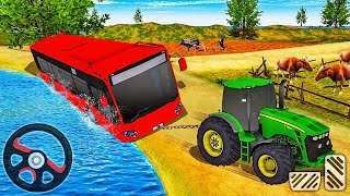 Chained Tractor Towing Bus - Rescue Failed Vehicles - Android Gameplay screenshot 5