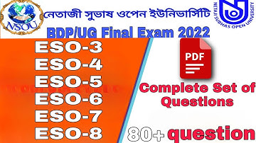 bdp/ug ESO-3,ESO-4,ESO-5,ESO-6,ESO-7,ESO-8 Final Exam 2022 nsou free questions & answer pdf nsou