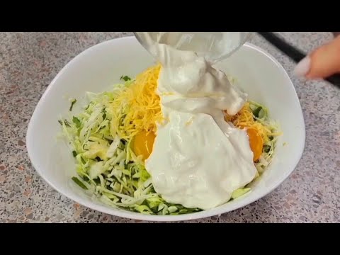 Just mix it all and it's ready! I make this often in the summer! Delicious CABBAGE casserole