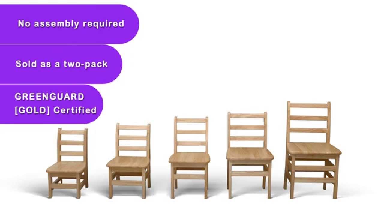 ECR4Kids 3 Rung Hardwood Ladderback Chairs YouTube