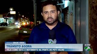 Trânsito intenso na avenida Poty Velho e motoristas em risco de acidentes