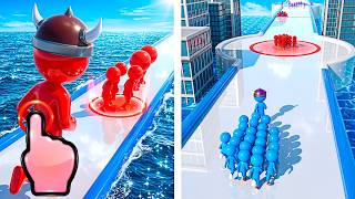 Impossible Stunt Stickman Tracks 3D - Crowd Battle Stickman Run - iOSAndroid GamePlay #8 screenshot 3