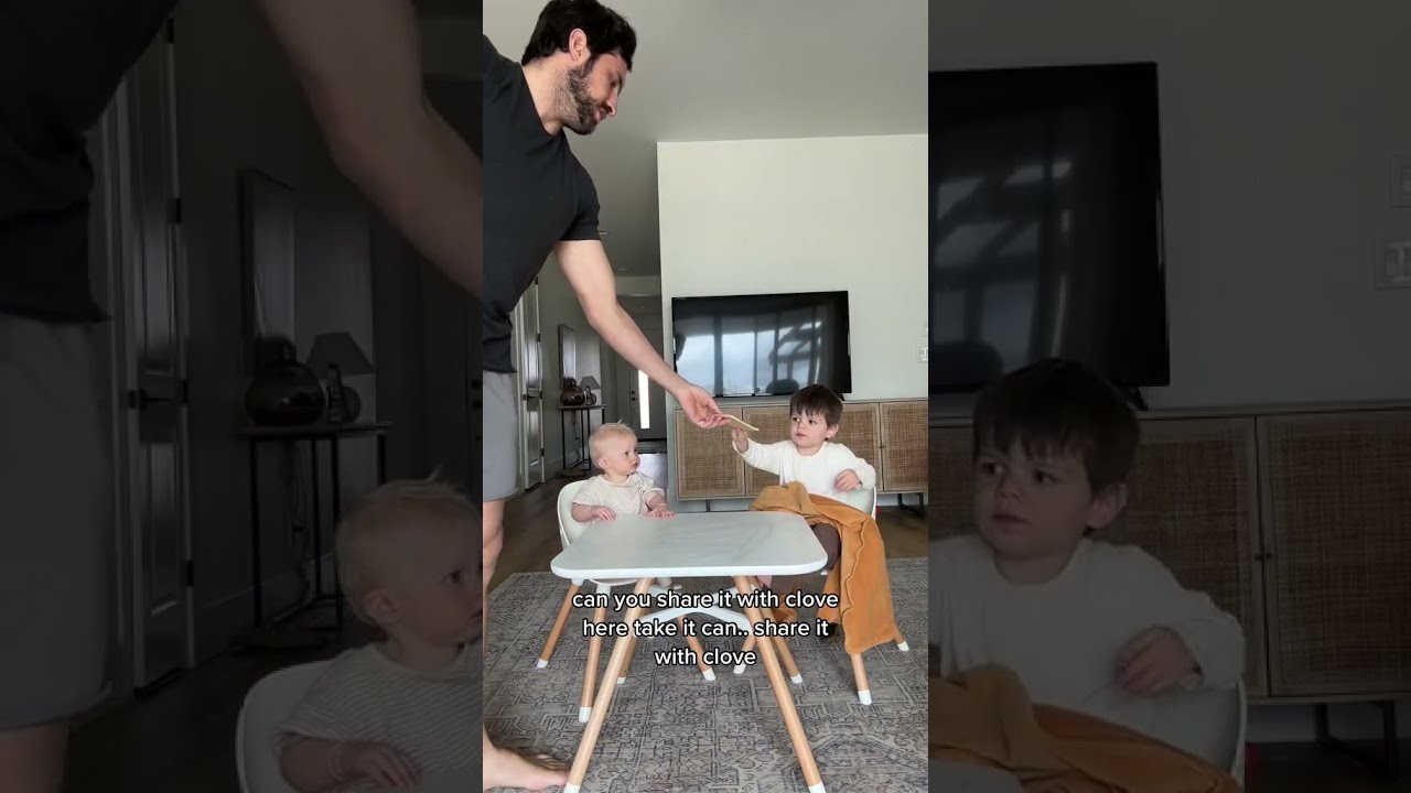 We Conducted A Test With Our Toddler To See If He Would Share His Baby Sister Shorts