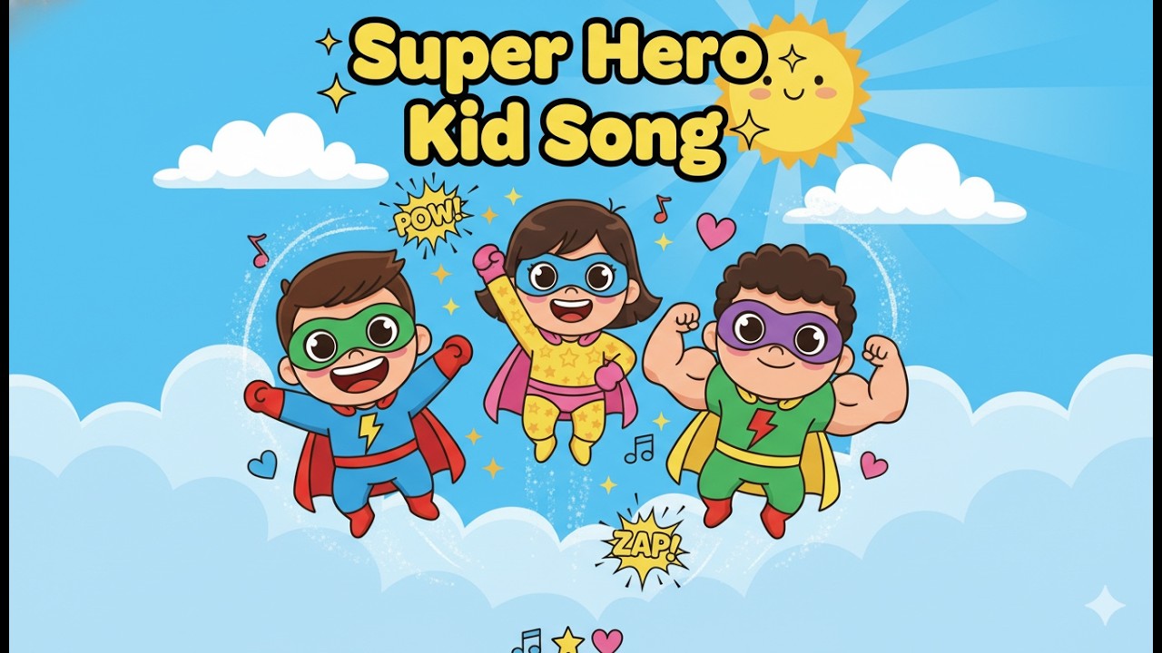 SUPER HERO KIDS song - seven #kidssong #kidssongs #kidsryhems #nurseryrhymes #toddlers #kidsvideos