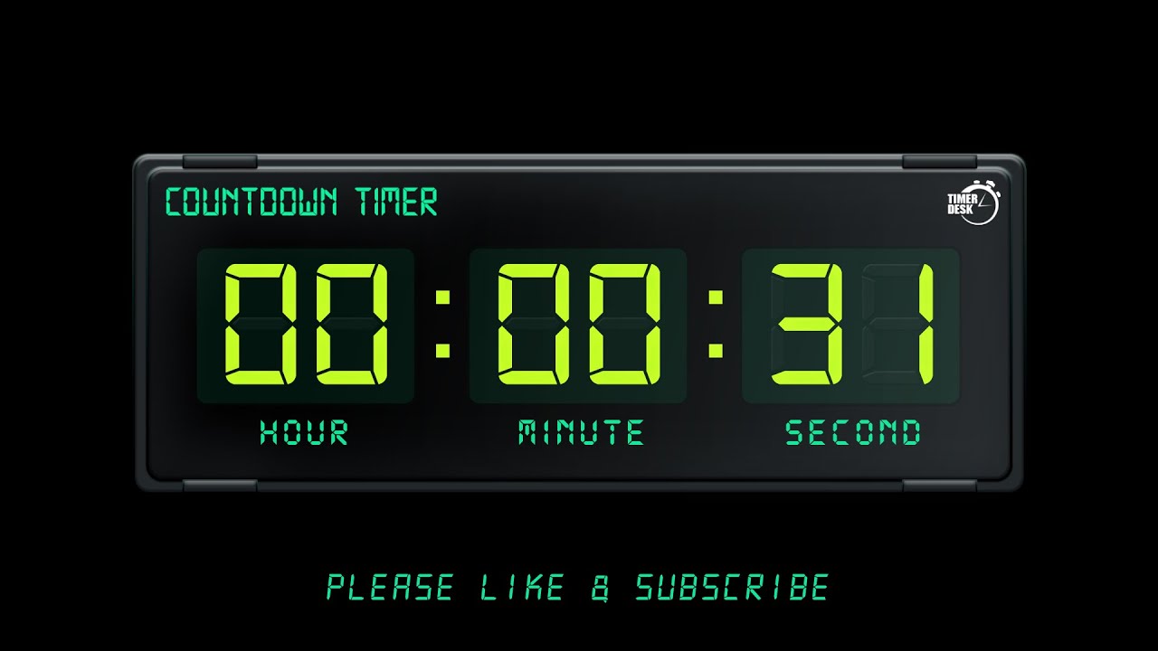 31 SECONDS TIMER - 1080p - COUNTDOWN TIMER - YouTube