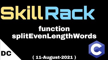 function splitEvenLengthWords | skillrack daily challenge