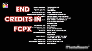 HOW TO Apply END CREDITS In Final Cut Pro X!