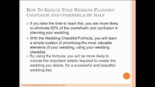 The Wedding Checklist Formula~ Wedding checklist