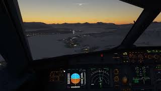 MSFS | NEW FRAME GEN MOD | Realistic Landing into Tromsø | Fenix A320