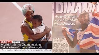 Shelly-Ann Fraser-Pryce & Dina Asher-Smith (Jamaica & UK) - BBC News - 30th September 2019