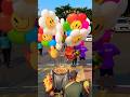 balon bubga matahari putih dan warna warni