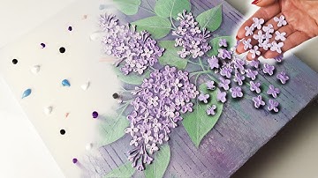 MUST WATCH Technique! Intricate, Beautiful and EASY Textured Lilac Art! | AB Creative Tutorial