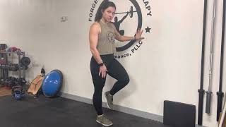 SLS partial squat with tke