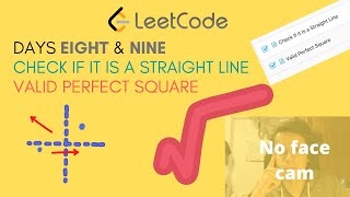 Valid Perfect square & Check If It Is a Straight Line in Arabic شرح بالعربي