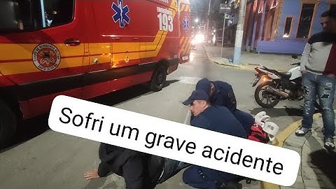 Sofri um grave acidente 😞