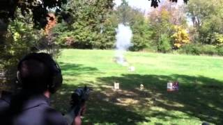 Exploding target detonation with an AR-15