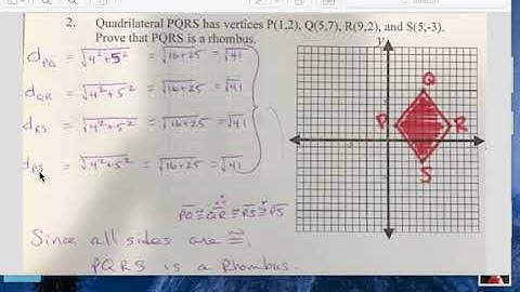 How to prove a rhombus (coordinate)