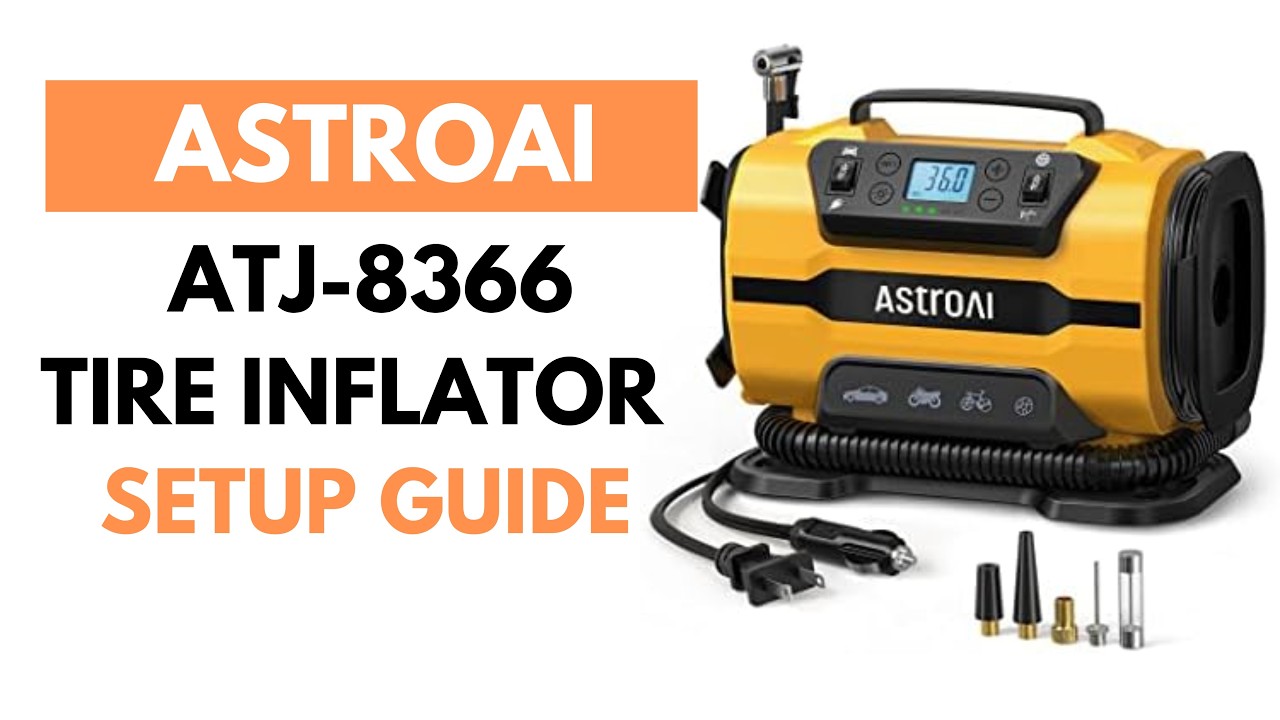 AstroAI エアーコンプレッサー ATJ-8366 Feartures & Setup : AstroAI ATJ-8366 Tire Inflator User Guide