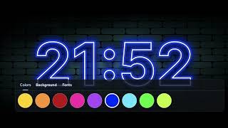 Customize the back color of neon clock Wealth