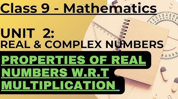 Properties of Real Numbers with respect to Multiplication