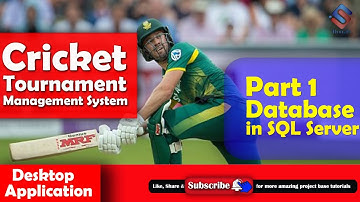 Cricket Management System Part 1 Database