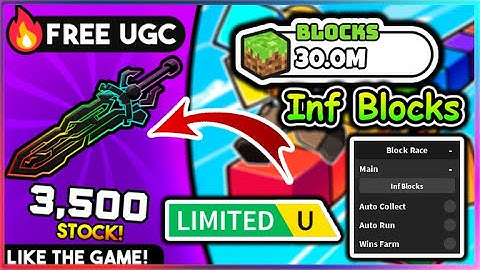 [UGC LIMITED] Roblox Block Race Script - Infinite Blocks & More