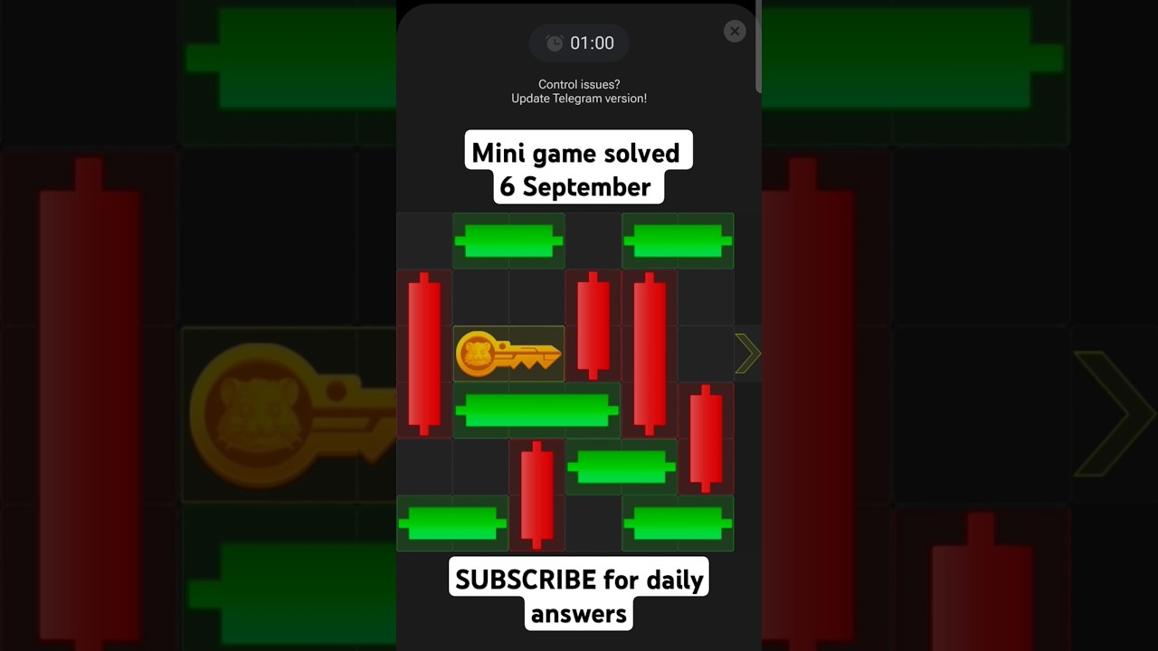 Hamster Kombat candles mini game puzzle solved Key 6 September