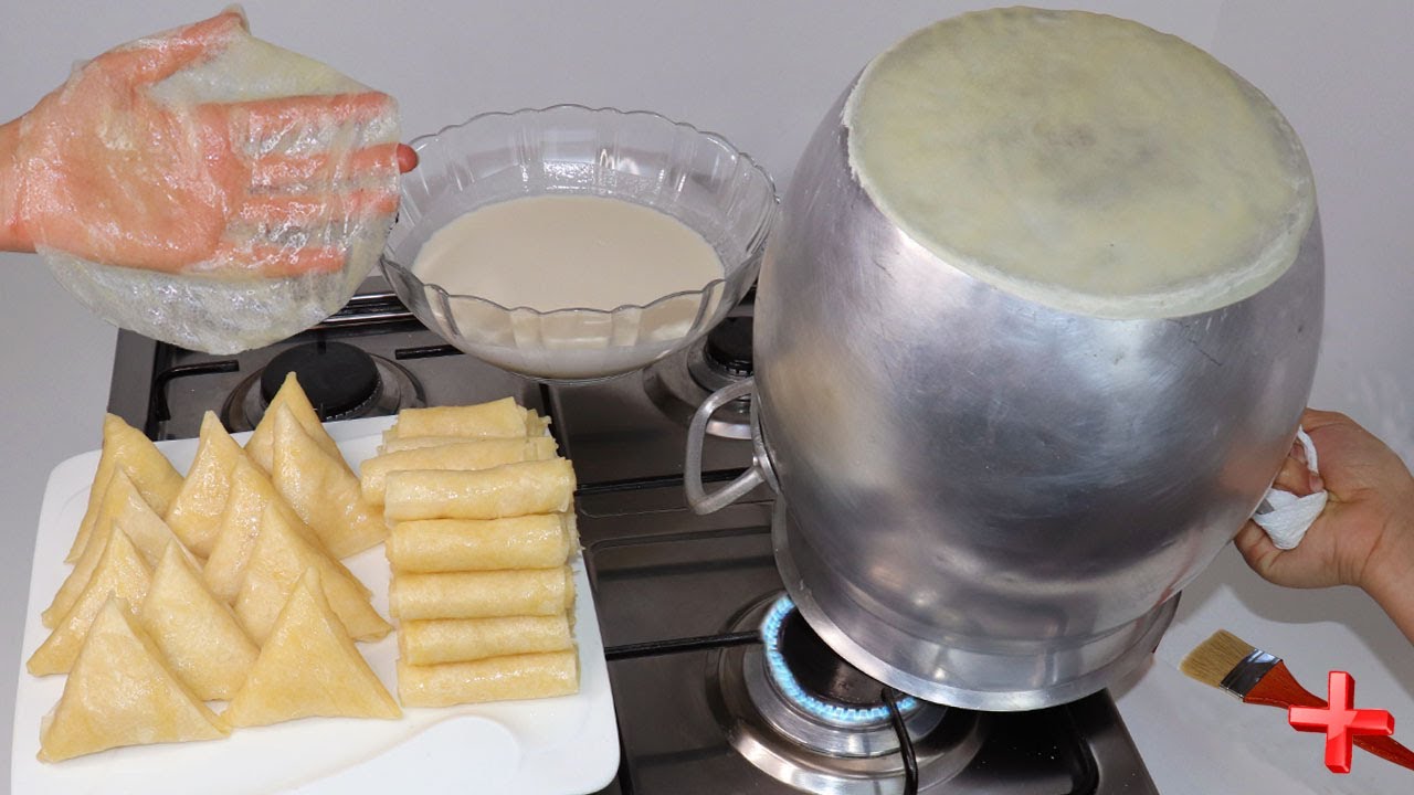 ضاع عمرك أنت تشتري ورقة البسطيلة في 5دقائق حضري ورقة البرمة السريعة بدون دهن غطسيها وخرجيها باقل ثمن