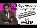 Don't Get Around Much Anymore (Big Walter Horton) harmonica lesson for Bb harp + harp tabs