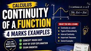 Continuity of Functions Explained Easily 🔥 Important 4 marks examples
