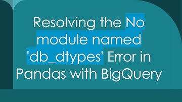 Resolving the No module named 