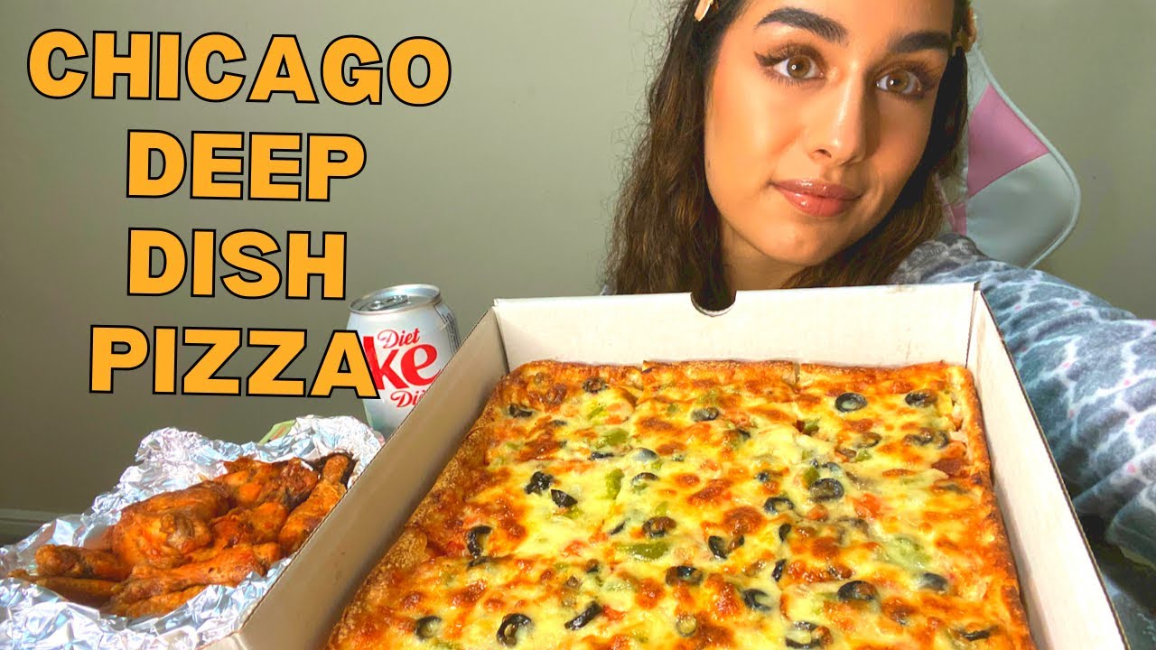 Chicago Deep Dish Pizza Mukbang YouTube