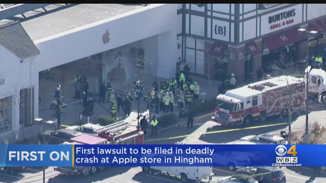 First lawsuit to be filed in deadly crash at Hingham Apple store - YouTube
