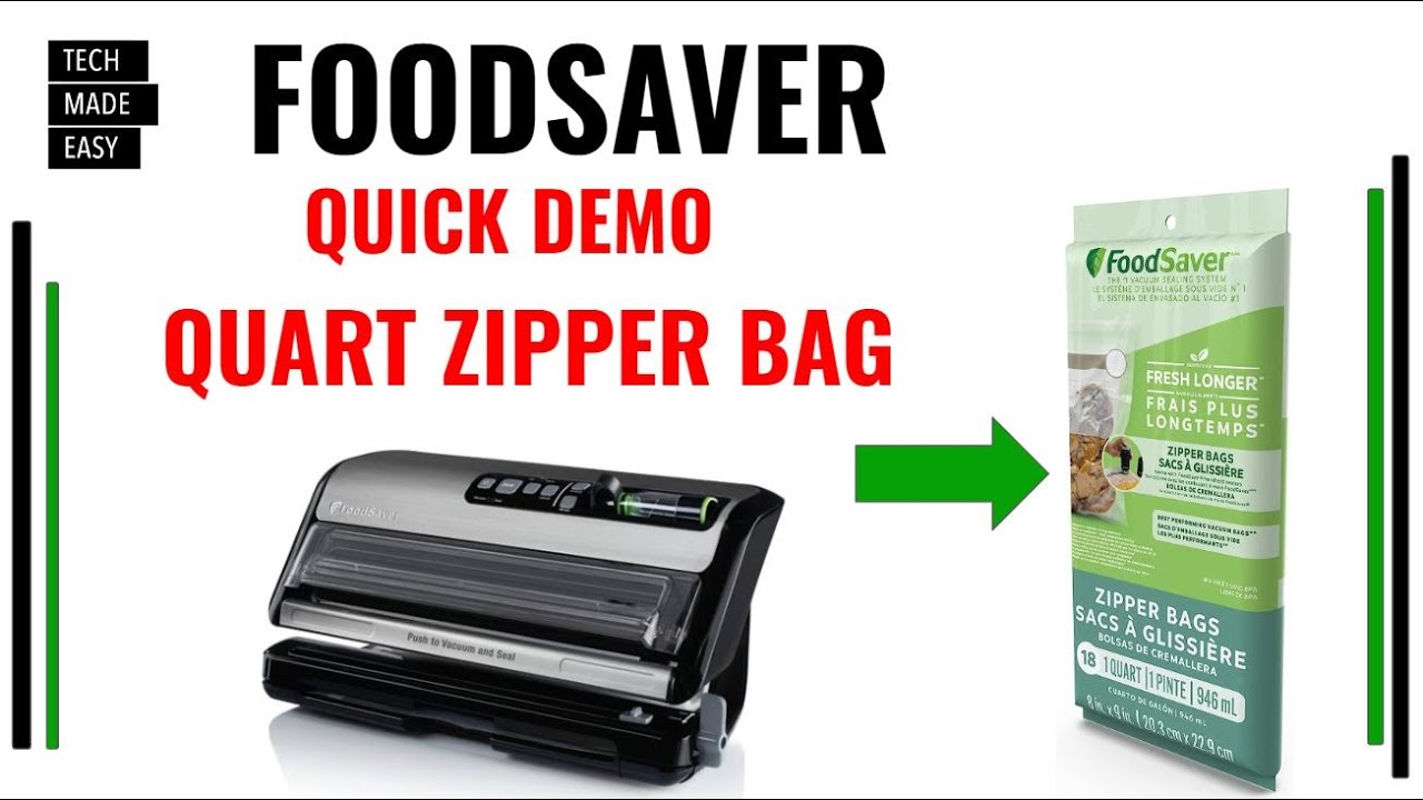 FoodSaver Reusable Quart Vacuum Zipper Bags (10-Count