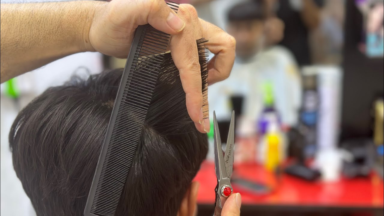 تعليم | الجزء الأول| خطوة | بخطوة | مشط مقص وقص شعر ساكشن| تدريج |شرح واضح / بالتفصيل بدون مونتاج 😲🔥