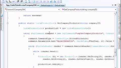 Lesson 5 (Part 4) C# Class, Stored Procedure, Child Gridview, List T, ASP.NET, C#