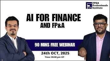 AI for Finance and FP&A Webinar | Oct 2025